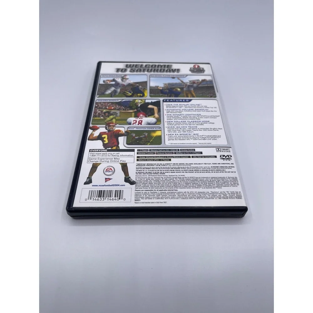 NCAA Football 2004 (Sony PlayStation‎ 2, 2003) Tested With Manual - PS2 ML271